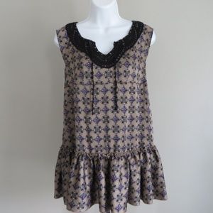 Free People size 2 sleeveless peplum top